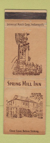 Matchbook Cover - Spring Mill Inn Mitchell IN WEAR #2