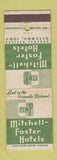 Matchbook Cover - Mitchell Foster Hotels Ottumwa IA