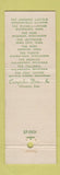 Matchbook Cover - Mitchell Foster Hotels Ottumwa IA