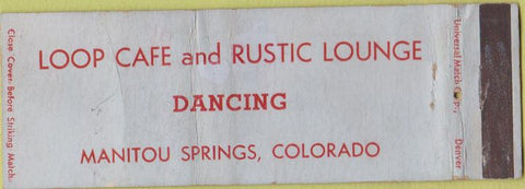 Matchbook Cover - Loop Cafe Manitou Springs CO WORN