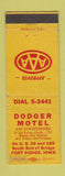 Matchbook Cover - Dodger Motel Fort Dodge IA WORN