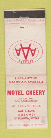 Matchbook Cover - Motel Cheery Ottumwa IA WEAR