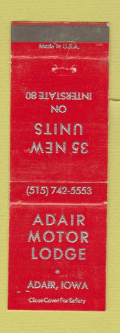 Matchbook Cover - Adair Motor Lodge IA