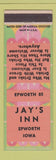 Matchbook Cover - Jay's Inn Epworth IA low phone #