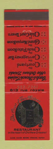 Matchbook Cover - Court of Two Sisters New Orleans LA