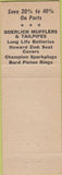 Matchbook Cover - Andy's Auto Supply Santa Cruz CA green
