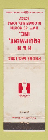 Matchbook Cover - International Harvester Tractors Bloomfield IA WORN