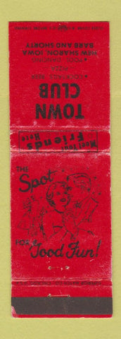 Matchbook Cover - Town Club billiards New Sharon IA WEAR