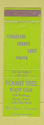 Matchbook Cover - Peanut Tree Night Club Ames IA Jerry Conrad