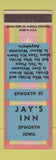Matchbook Cover - Jay's Inn Epworth IA low phone #