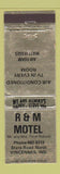 Matchbook Cover - R&M Motel Vincennes IN WEAR