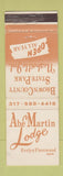 Matchbook Cover - Abe Martin Lodge Nashville IN Brown County State Park  WEAR