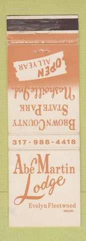 Matchbook Cover - Abe Martin Lodge Nashville IN Brown County State Park  WEAR
