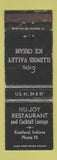 Matchbook Cover - Nu Joy Restaurant Kentland IN low phone # WORN