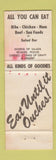Matchbook Cover - Ken A Bob Buffet Storm Lake IA WEAR