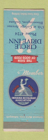 Matchbook Cover - Circle Drive Inn Bloomington IN low phone #