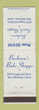 Matchbook Cover - Barbara's Bake Shoppe Des Moines IA snack