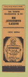 Matchbook Cover - Baker's Hamburger Inn Muncie IN WEAR