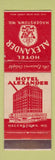 Matchbook Cover - Hotel Alexander Hagerstown MD WEAR