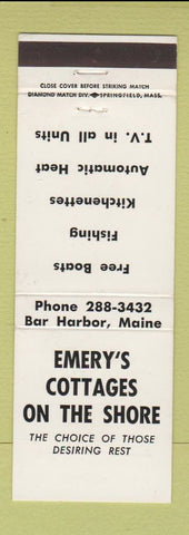Matchbook Cover - Emery's Cottages on the Shore Bar Harbor ME
