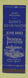 Matchbook Cover - Down River Camps Princeton ME BLUE