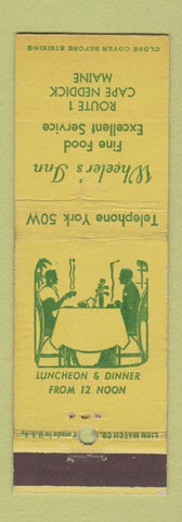 Matchbook Cover - Wheeler's Inn Cape Neddick ME