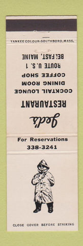 Matchbook Cover - Jed's Restaurant Belfast ME