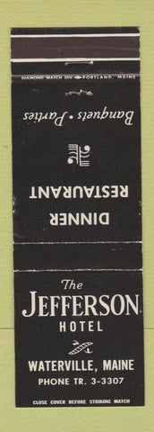 Matchbook Cover - Jefferson Hotel Waterville ME