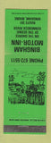 Matchbook Cover - Bingham Motor Inn ME GREEN