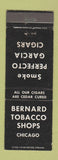 Matchbook Cover - Bernard Tobacco Shops Perfecto Cigars Chicago IL