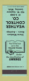 Matchbook Cover - Weather Control Company Lansing MI Storm Windows Doors
