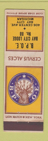 Matchbook Cover - Elks Lodge Bay City MI