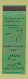 Matchbook Cover - Winona Park Hotel Winona MN