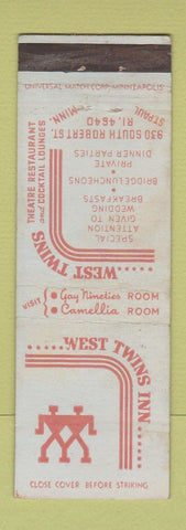 Matchbook Cover - West Twins Inn ST Paul MN