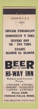 Matchbook Cover - Hi Way Inn Fergus Falls MN low phone # Shell oil gas
