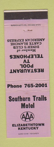 Matchbook Cover - Southern Trails Motel Elizabethtown KY