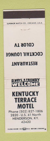 Matchbook Cover - Kentucky Terrace Motel Henderson KY