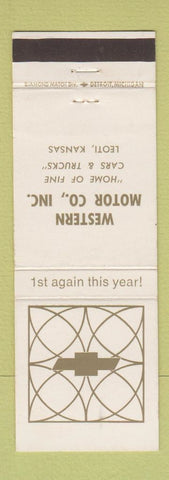 Matchbook Cover - Western Motor Chevrolet Leoti KS