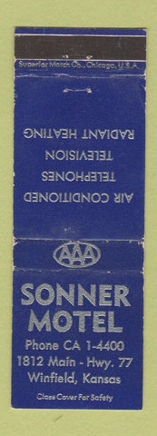 Matchbook Cover - Sonner Motel Winfield KS WORN
