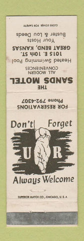 Matchbook Cover - Sands Motel Great Bend KS