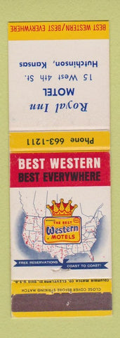 Matchbook Cover - Royal Inn Motel Hutchinson KS