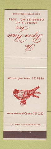 Matchbook Cover - Pigeon House Inn Gambrills MD