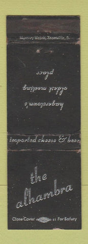 Matchbook Cover - The Alhambra Hagerstown MD?