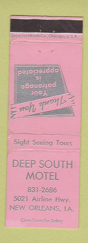 Matchbook Cover - Deep South Motel New Orleans LA