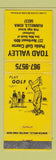 Matchbook Cover - Toad Valley Golf Course Runnells IA
