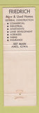 Matchbook Cover - Friedrich Real Estate Ames IA