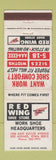 Matchbook Cover - Red Wing Shoes Boots Des Moines IA