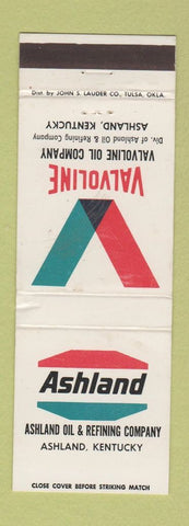 Matchbook Cover - Ashland Oil Refining gas Ashland KY Valvoline WEAR