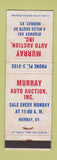 Matchbook Cover - Murray Auto Auction Murray KY WEAR
