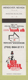 Matchbook Cover - Red Garter Casino Wendover NV girlie